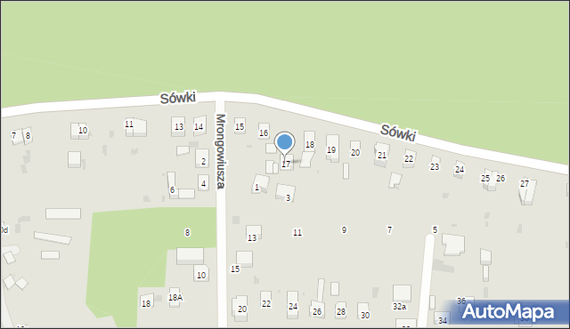 Gdańsk, Sówki, 17, mapa Gdańska