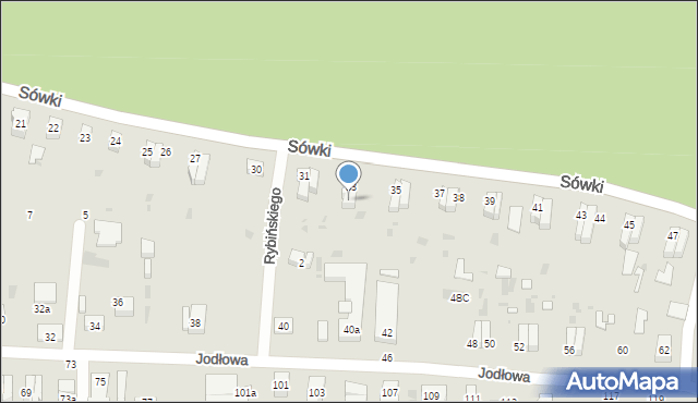 Gdańsk, Sówki, 34, mapa Gdańska