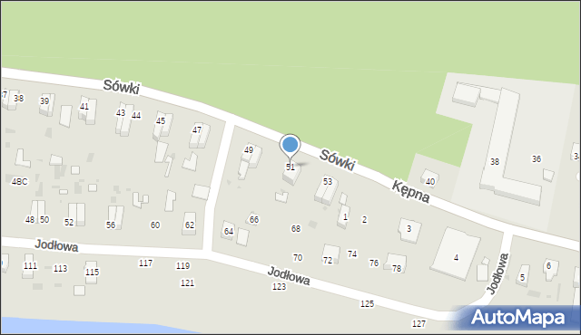 Gdańsk, Sówki, 51, mapa Gdańska