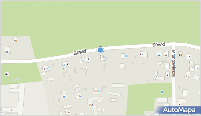 Gdańsk, Sówki, 7, mapa Gdańska