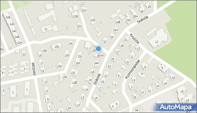 Gdańsk, Sokola, 20, mapa Gdańska