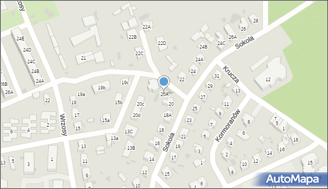 Gdańsk, Sokola, 20A, mapa Gdańska