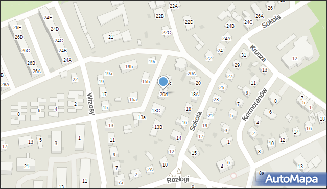 Gdańsk, Sokola, 20d, mapa Gdańska