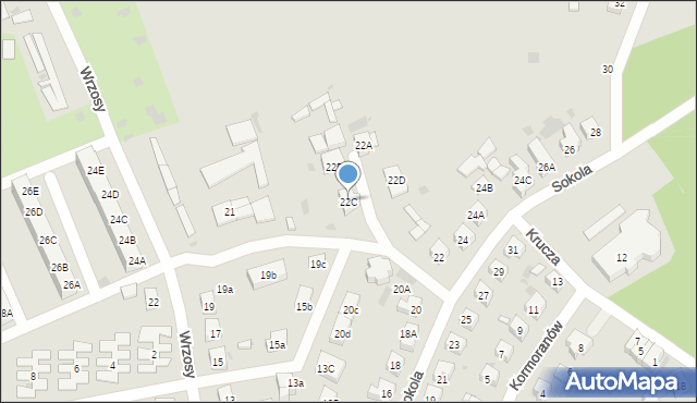 Gdańsk, Sokola, 22C, mapa Gdańska