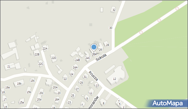 Gdańsk, Sokola, 26A, mapa Gdańska