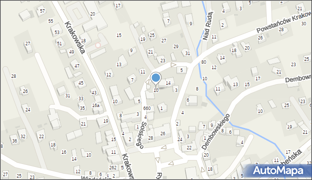 Gdów, Solskiego Ludwika, 10, mapa Gdów