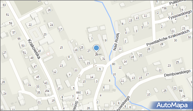 Gdów, Solskiego Ludwika, 29, mapa Gdów