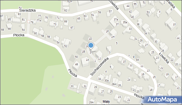 Gdynia, Sochaczewska, 1I, mapa Gdyni