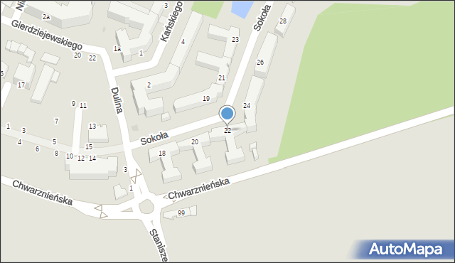 Gdynia, Sokoła Franciszka, 22, mapa Gdyni
