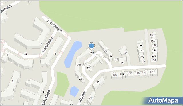 Gdynia, Sokoła Franciszka, 25b, mapa Gdyni