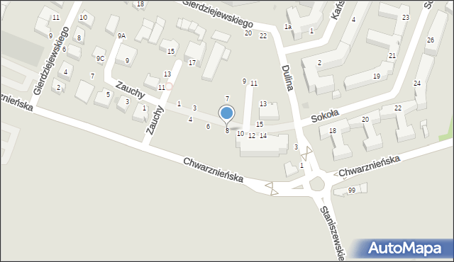 Gdynia, Sokoła Franciszka, 8, mapa Gdyni