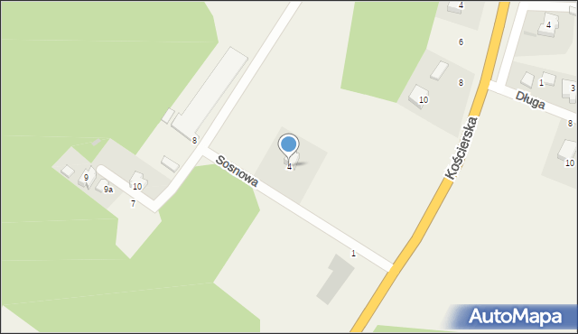 Glincz, Sosnowa, 4, mapa Glincz