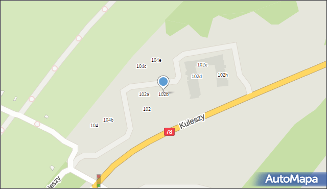 Gliwice, Sowińskiego Józefa, gen., 102b, mapa Gliwic