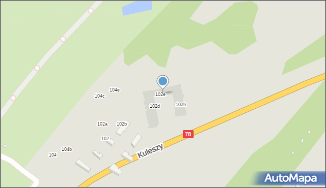 Gliwice, Sowińskiego Józefa, gen., 102f, mapa Gliwic