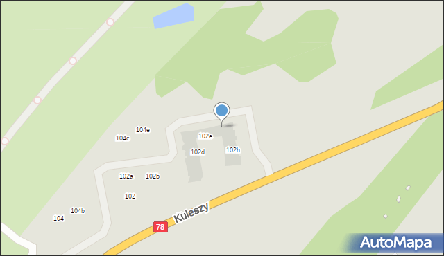 Gliwice, Sowińskiego Józefa, gen., 102g, mapa Gliwic