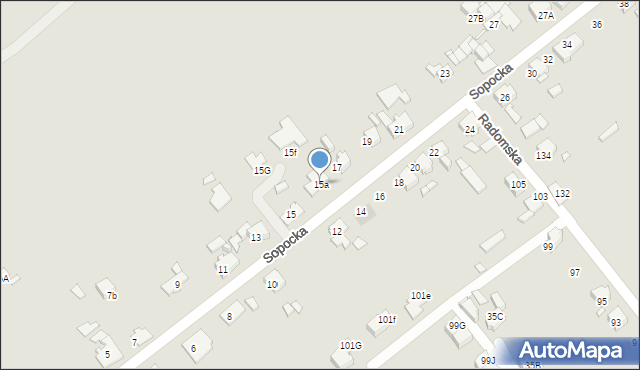 Gliwice, Sopocka, 15a, mapa Gliwic