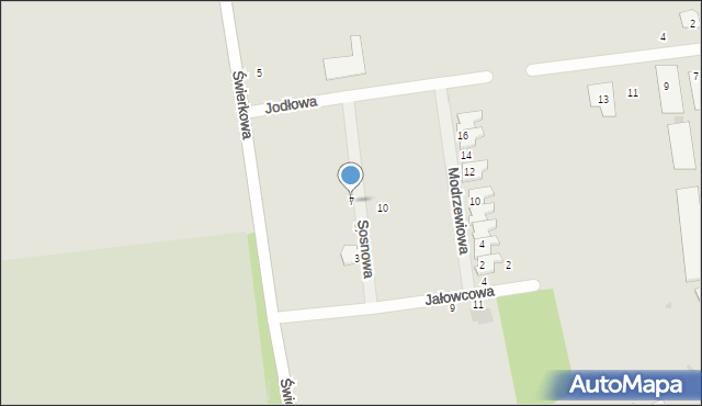 Głogów, Sosnowa, 7, mapa Głogów