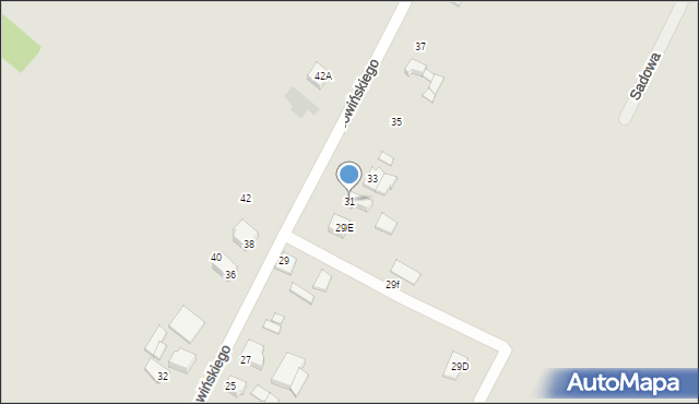 Głowno, Sowińskiego Józefa, gen., 31, mapa Głowno
