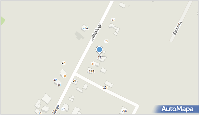 Głowno, Sowińskiego Józefa, gen., 33, mapa Głowno