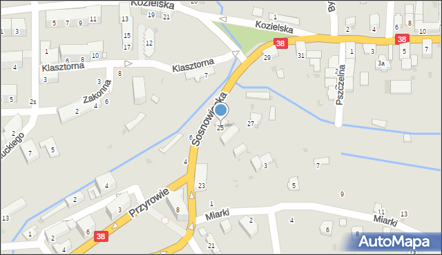 Głubczyce, Sosnowiecka, 25, mapa Głubczyce