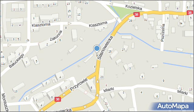 Głubczyce, Sosnowiecka, 6, mapa Głubczyce