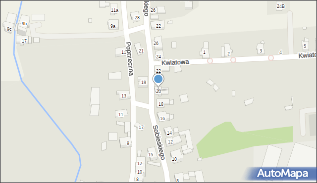 Głuchołazy, Sobieskiego, 20, mapa Głuchołazy