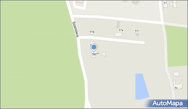 Gniezno, Sosnowa, 59b, mapa Gniezna