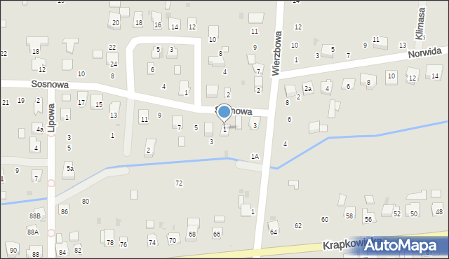 Gogolin, Sosnowa, 1, mapa Gogolin