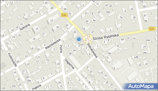 Golub-Dobrzyń, Sokołowska, 2, mapa Golub-Dobrzyń