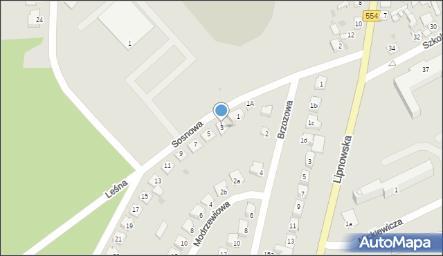 Golub-Dobrzyń, Sosnowa, 3, mapa Golub-Dobrzyń