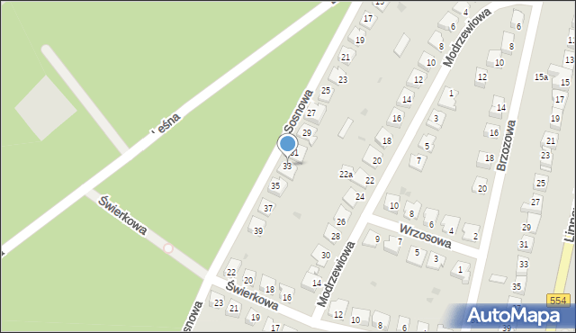 Golub-Dobrzyń, Sosnowa, 33, mapa Golub-Dobrzyń