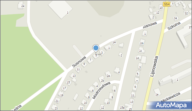 Golub-Dobrzyń, Sosnowa, 5, mapa Golub-Dobrzyń