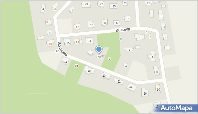 Góra, Sosnowa, 7A, mapa Góra