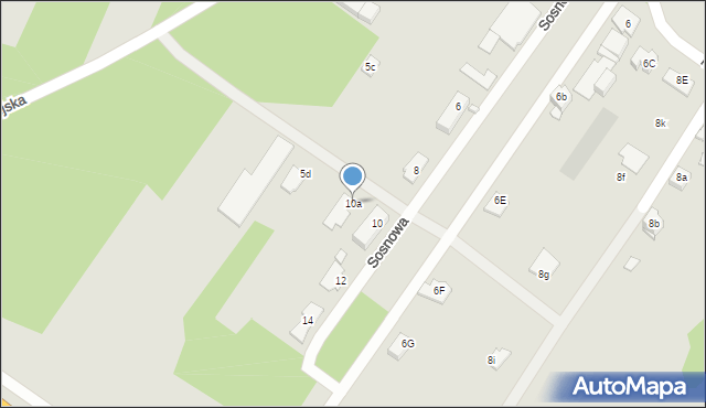 Góra Kalwaria, Sosnowa, 10a, mapa Góra Kalwaria