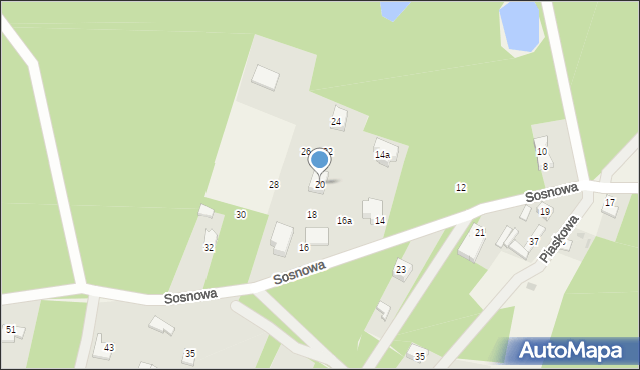 Górki, Sosnowa, 20, mapa Górki