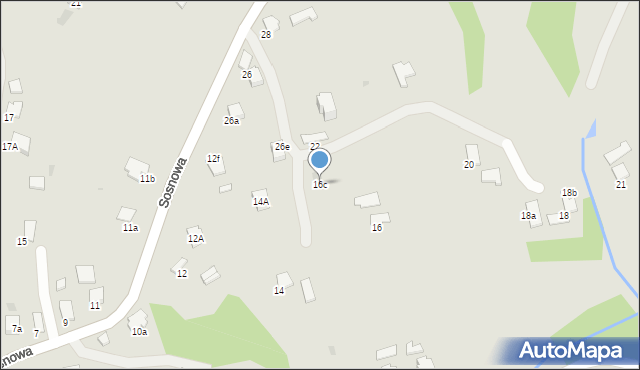 Gorlice, Sosnowa, 16c, mapa Gorlic