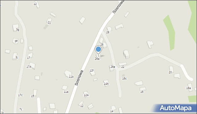 Gorlice, Sosnowa, 26b, mapa Gorlic