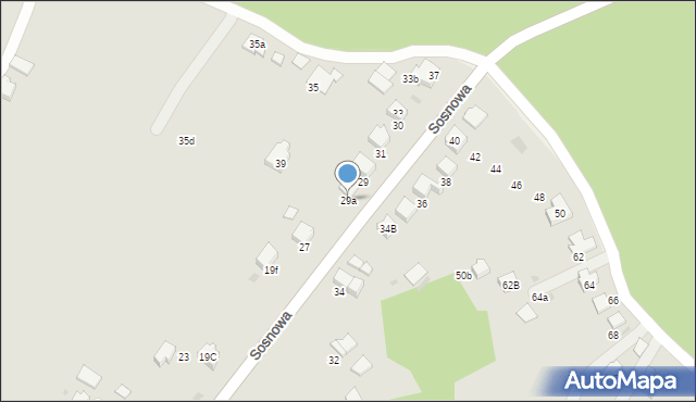 Gorlice, Sosnowa, 29a, mapa Gorlic