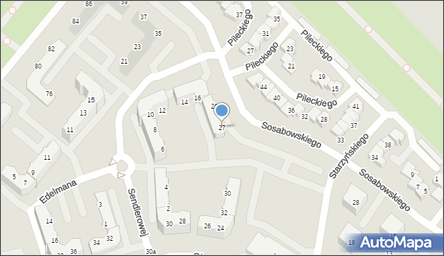 Gorzów Wielkopolski, Sosabowskiego Stanisława Franciszka, gen., 27, mapa Gorzów Wielkopolski