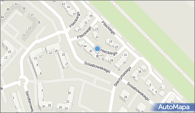 Gorzów Wielkopolski, Sosabowskiego Stanisława Franciszka, gen., 36, mapa Gorzów Wielkopolski