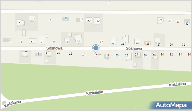 Gorzyce Wielkie, Sosnowa, 16, mapa Gorzyce Wielkie