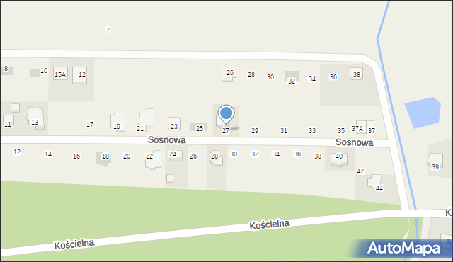 Gorzyce Wielkie, Sosnowa, 27, mapa Gorzyce Wielkie