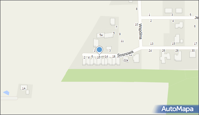 Gościeradz, Sosnowa, 10, mapa Gościeradz