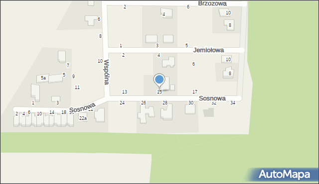 Gościeradz, Sosnowa, 15, mapa Gościeradz