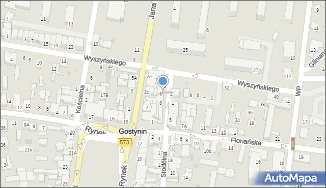 Gostynin, Solidarności, 7, mapa Gostynin