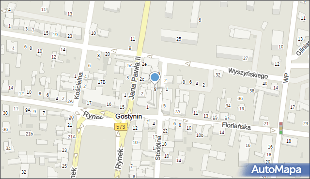 Gostynin, Solidarności, 8, mapa Gostynin