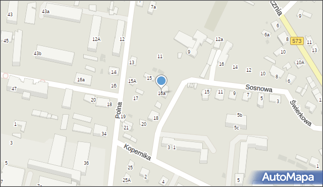 Gostynin, Sosnowa, 16a, mapa Gostynin