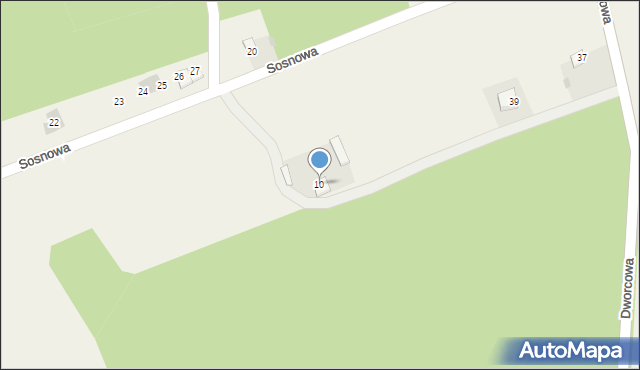Gozdowo, Sosnowa, 10, mapa Gozdowo