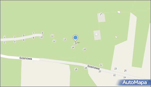 Grębiszew, Sosnowa, 15, mapa Grębiszew