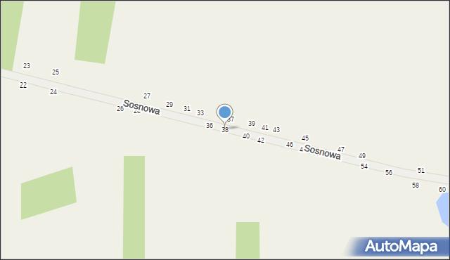 Grębiszew, Sosnowa, 38, mapa Grębiszew